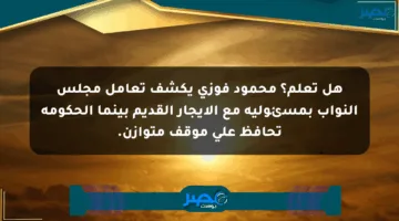 هل تعلم؟ محمود فوزي يكشف تعامل مجلس النواب بمسئولية مع الإيجار القديم بينما الحكومة تحافظ على موقف متوازن.
